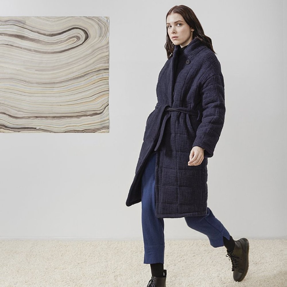 SOLD-Rujuta Sheth-UMA QUILTED COAT- Eclipse